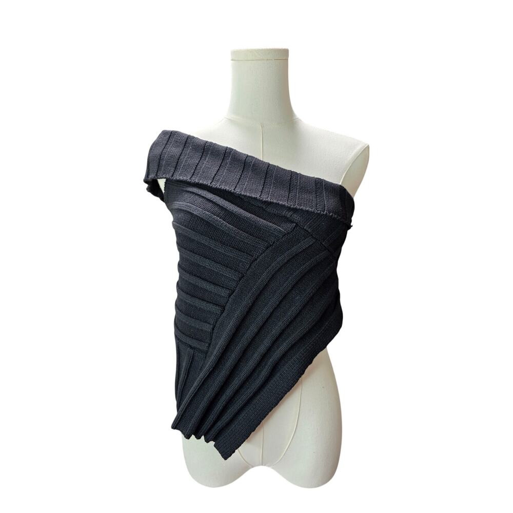 NWT GYPSY AND GOLD One-Shoulder Sweater-Knit V-Hem Top